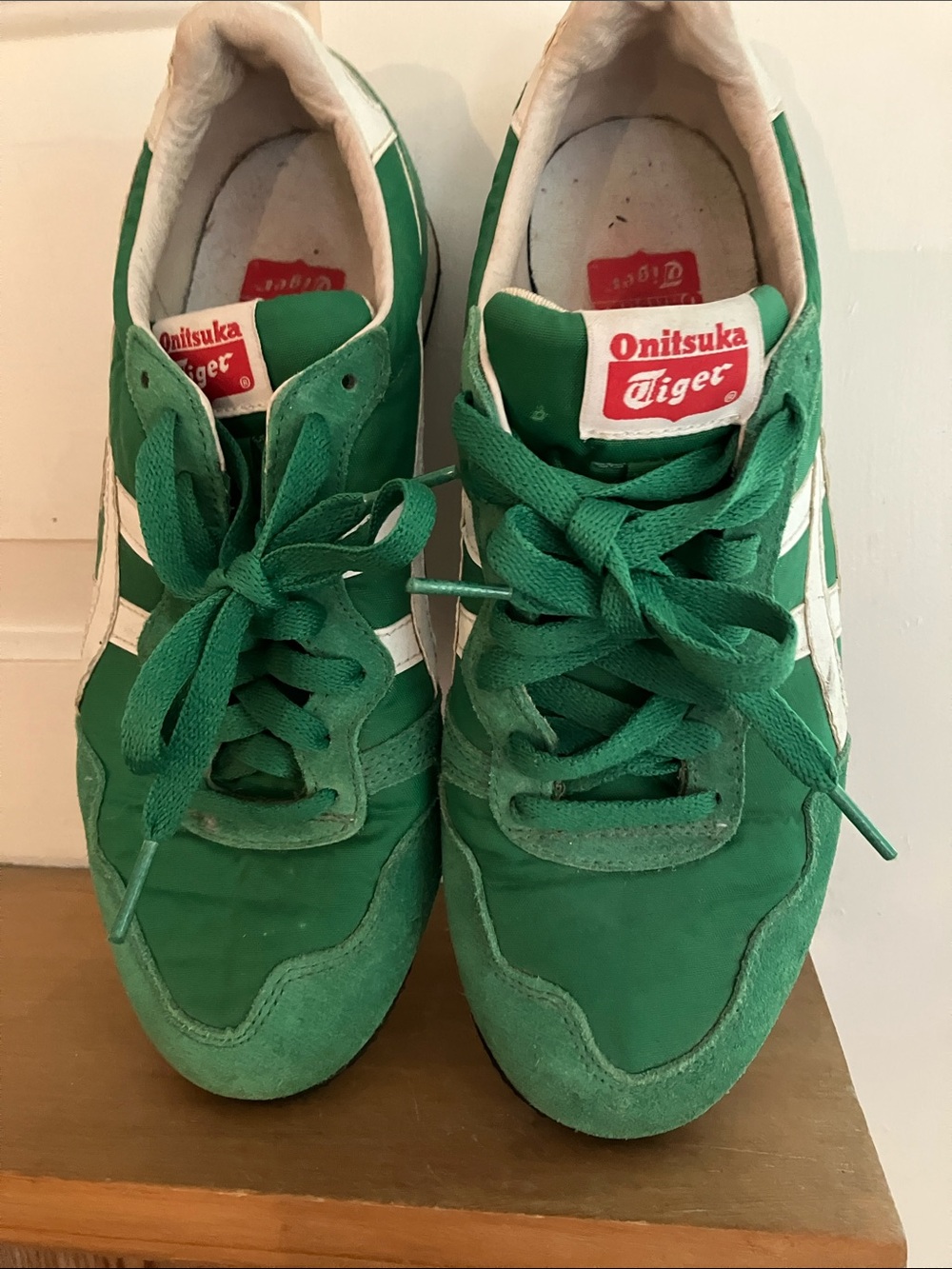 Onitsuka Tiger by Asics Green and White Womens  Sneakers